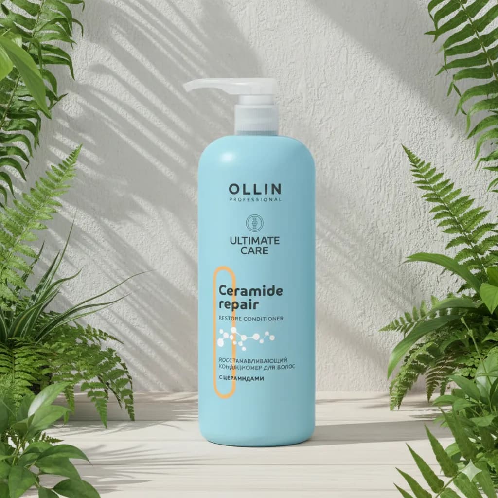 Ollin Professional Ultimate Care Восстанавливающий кондиционер для волос с церамидами 1000 мл кондиционер 1000 мл
