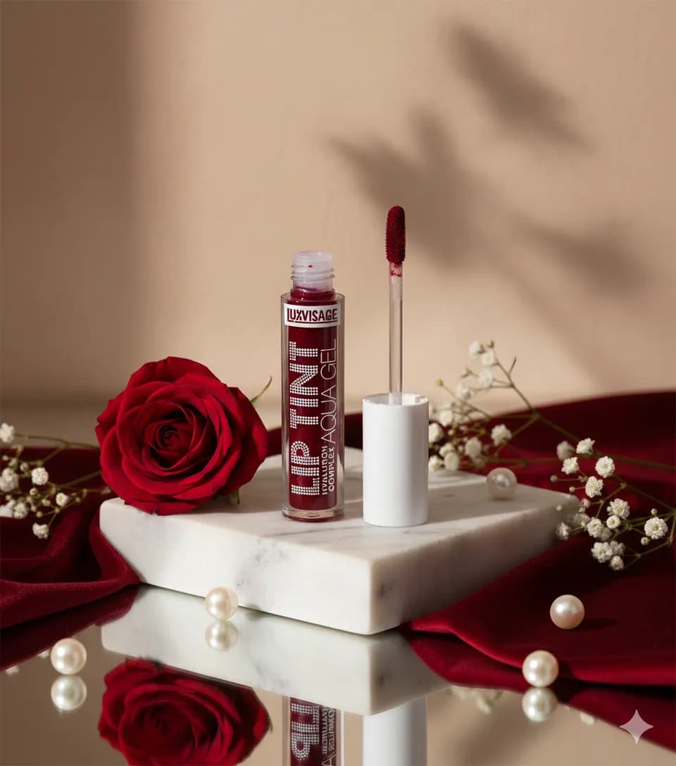 LUXVISAGE 03 Lip Tint Aqua Gel Hyaluron Complex тинт для губ розовый №03 Deep Ruby