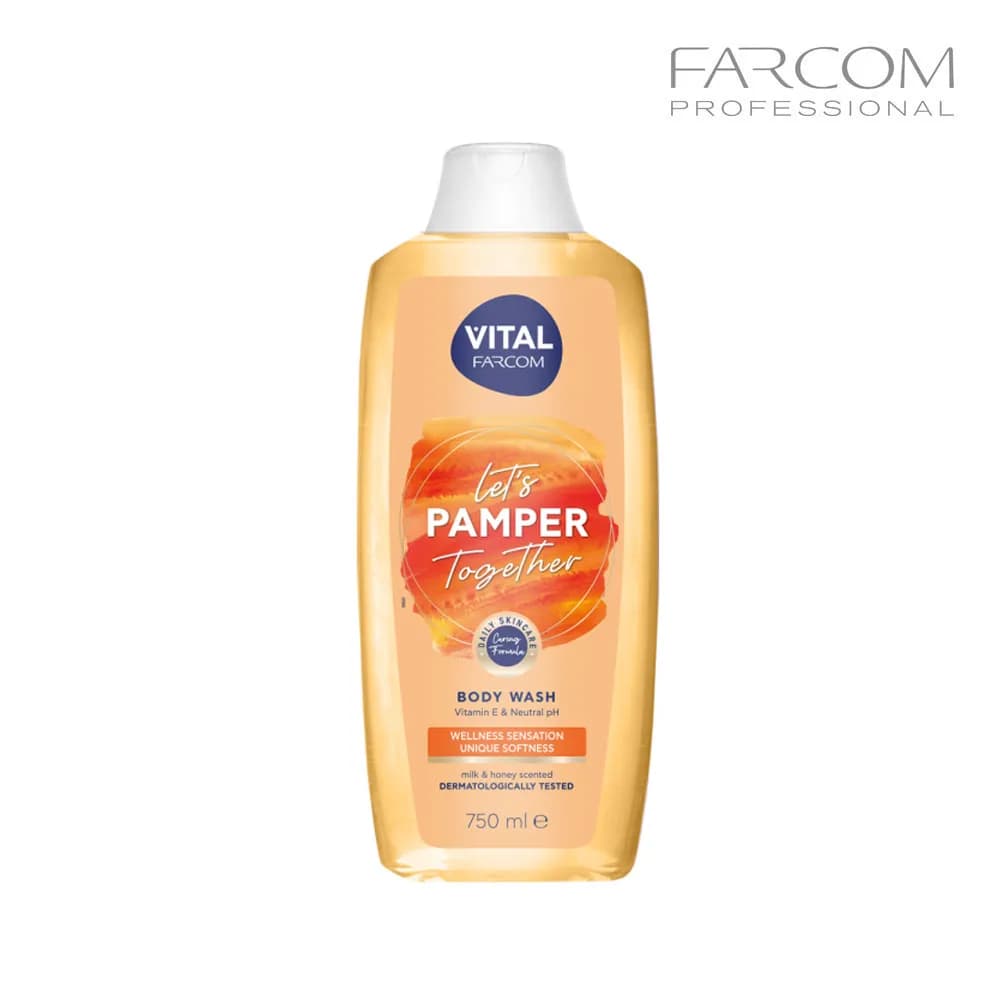 FARCOM VITAL Pamper молоко и мед гель 750 мл