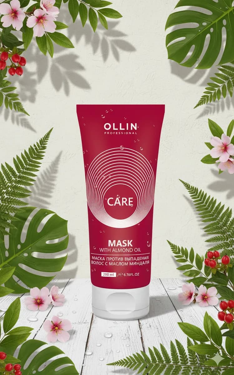 Маска от выпадения волос с маслом миндаля Almond Oil, 200 мл, Ollin Care