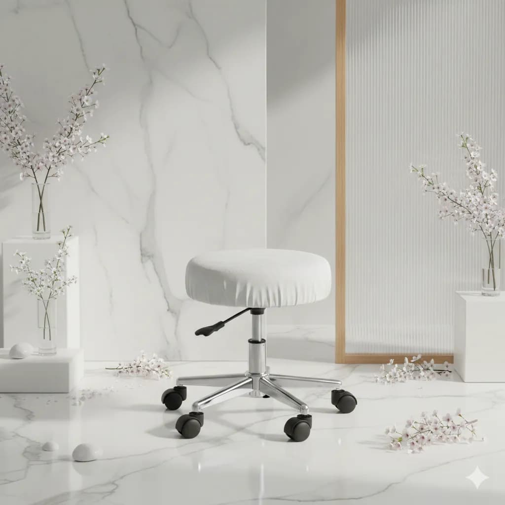 Beautyfor чехол на стул мастера 1 шт, 430-10050 белый