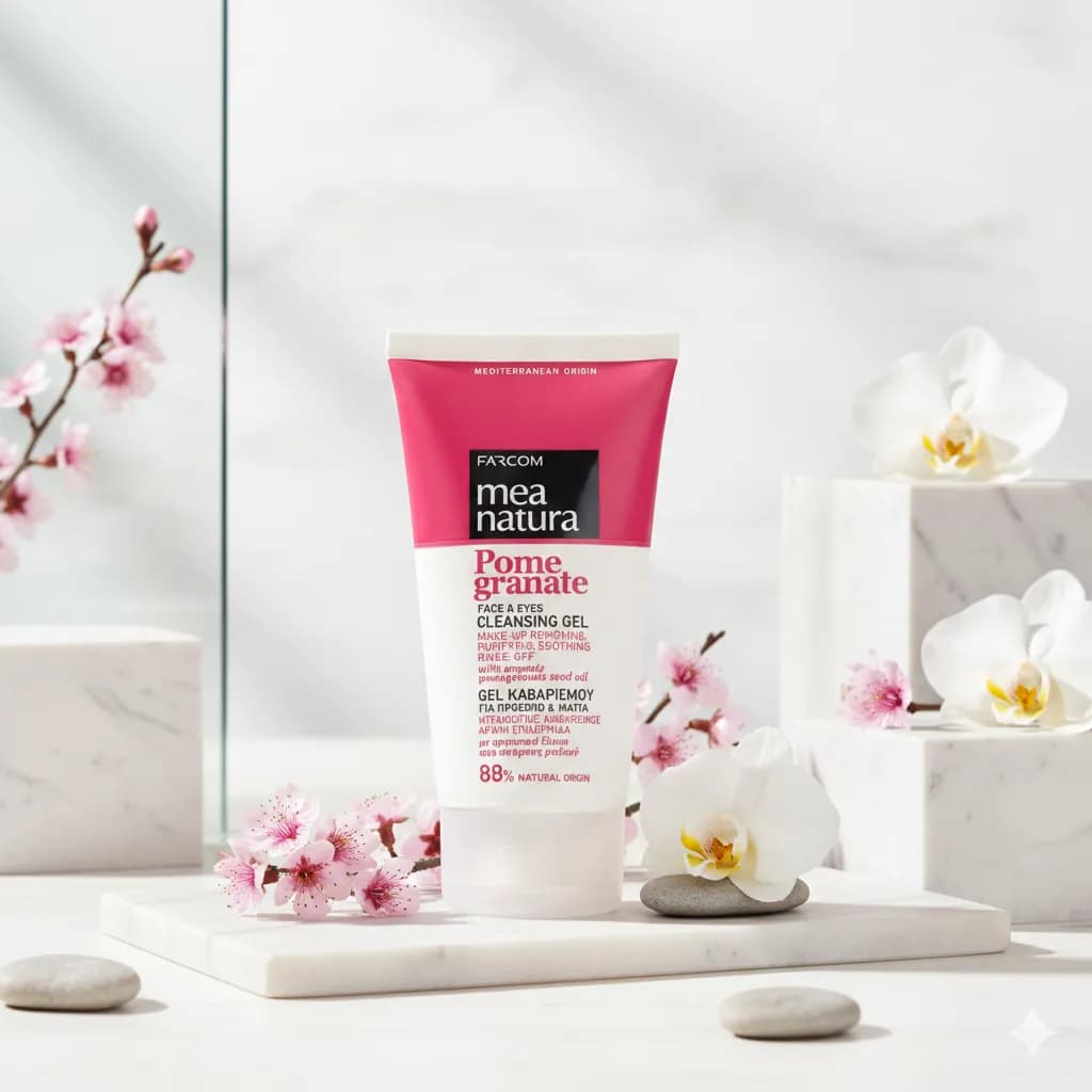 Очищающий гель для лица и глаз MEA NATURA POMEGRANATE, 150 мл. Farcom