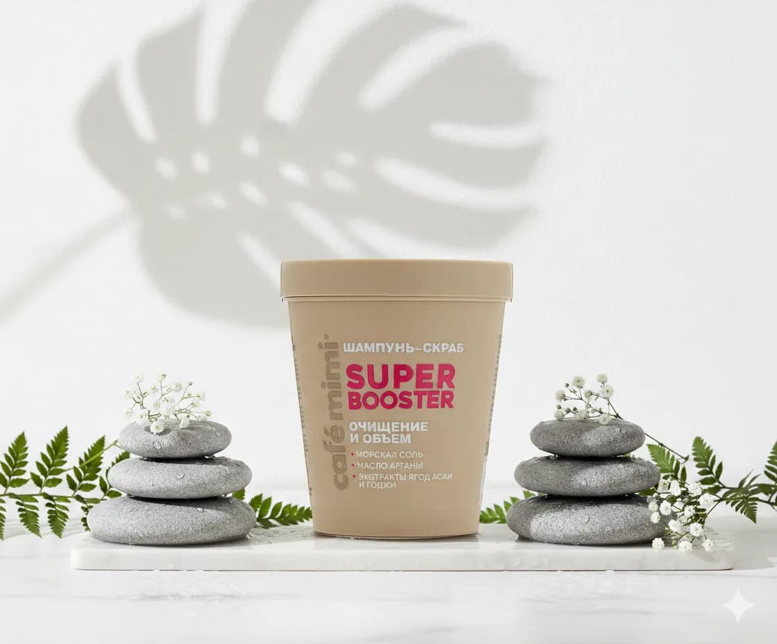 Cafe Mimi Colours Super Booster Очищение и Объем скраб 310 мл