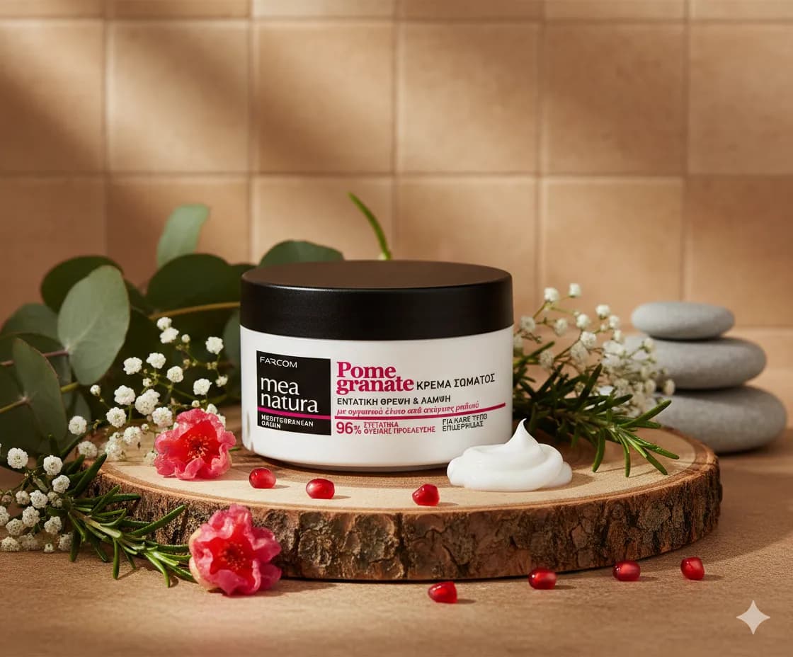 Крем увлажняющий для тела MEA NATURA POMEGRANATE сияние цвета и сохранение молодости, 250 мл. Farcom