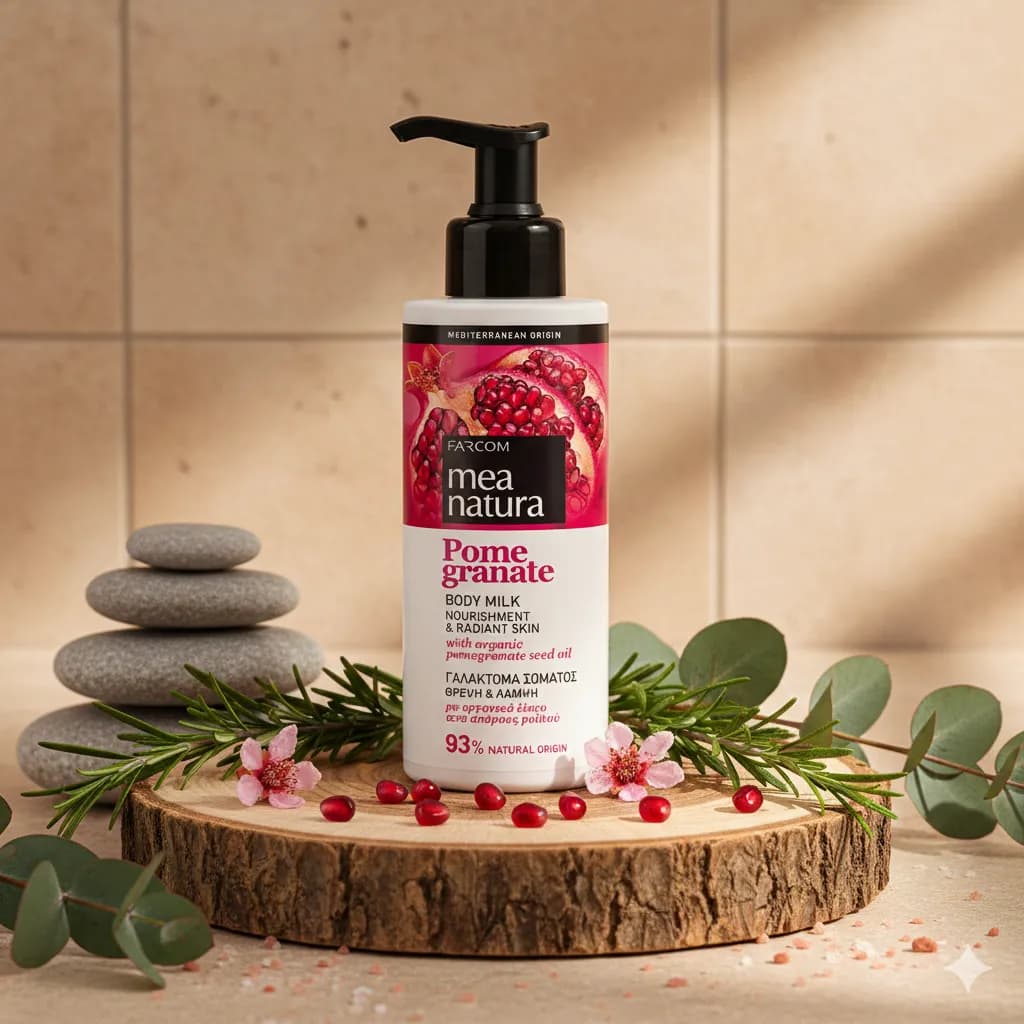 Молочко увлажняющее для тела MEA NATURA POMEGRANATE, 250 мл. Farcom