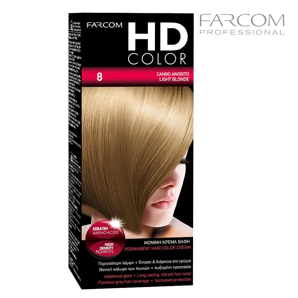Farcom HD COLOR 8 Светло-русый крем-краска 60 мл