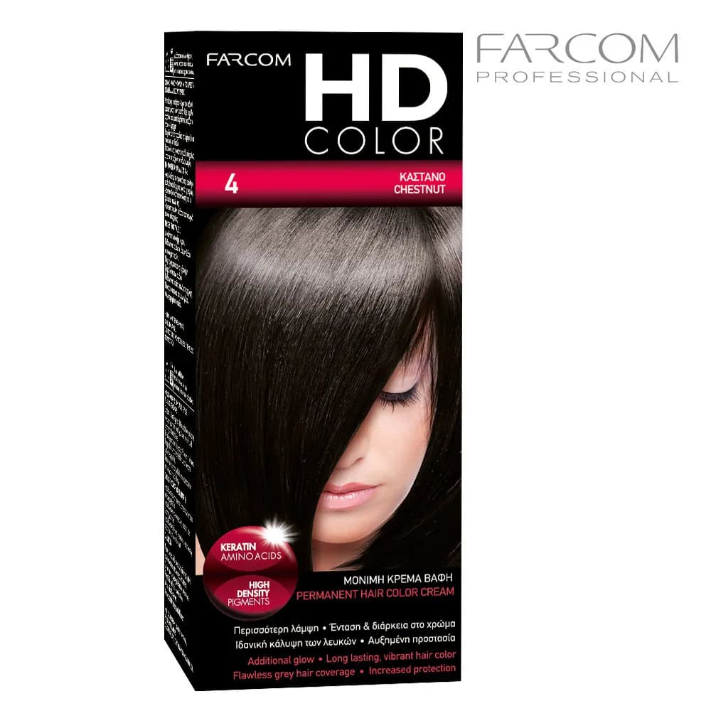 Farcom HD COLOR 4 каштан крем-краска 60 мл