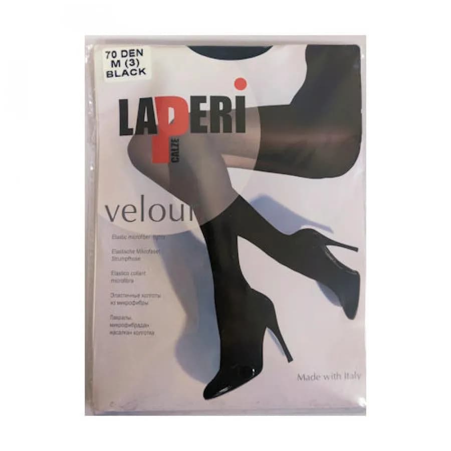 Колготки La Peri VELOUR 70 den, S (1/2), чёрные